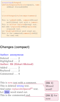 Example for change markup.